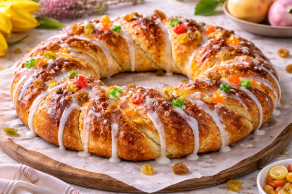 Вместо кулича &mdash; пасхальный венок: ароматный, мягкий и невероятно красивый на праздничном столе