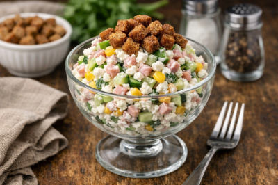 Диетический, но сытный: этот салат сметают первым, особенно мужчины