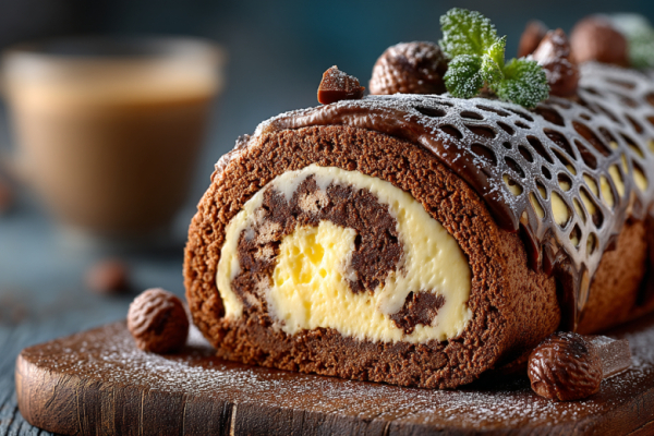 Простая пленка-пупырка превратила этот шоколадный рулет в праздничный шедевр &mdash; вот мой секрет