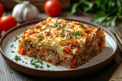 Ужин на несколько дней: запеканка из капусты и фарша &mdash; пока стоит, становится вкусней