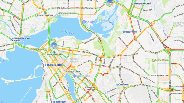 Девятибалльные пробки сковали Казань этим утром 09/02/2026 &ndash; Новости