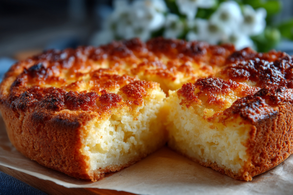 Пирог &laquo;Кефирник-минутка&raquo;: хрустящая шапка сверху и влажная нежная середина. Самая быстрая выпечка в моем арсенале