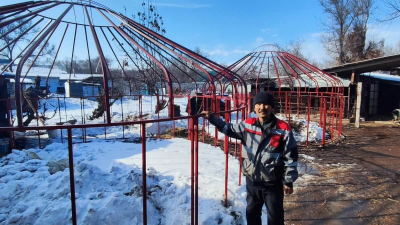 Юрты из металла начали производить в Алматинской области