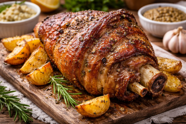 Рулька &mdash; самая дешёвая часть свинины: этот рецепт превратит её в ресторанный шик. Мясо отходит от кости