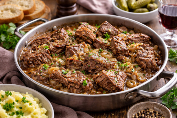 Мясо &laquo;по-мужски&raquo; на 14 и 13 февраля: мягкое, прям распадается на волокна &mdash; подаем с гарниром или кладем в бургер и бутерброд