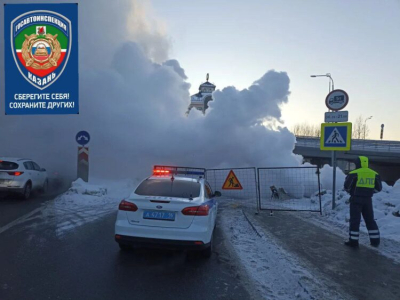 Движение по улице Вишневского частично ограничено из-за аварии на теплотрассе