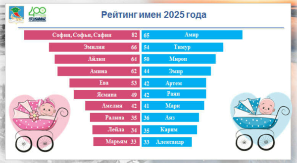 Аллерен, Гор, Роял, Прияна: челнинцы выбирают редкие имена для новорожденных