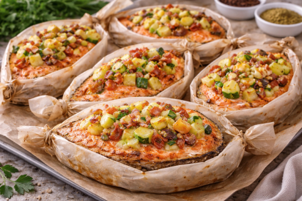 Пасхальный ужин без мяса:&nbsp;порционные лодочки с форелью и овощами в духовке &mdash; просто и вкусно