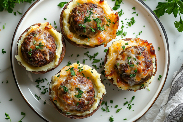 Идеальное блюдо для ужина: нежные тефтели в &laquo;корзинках&raquo; из пюре. Запекаю в духовке &mdash; и готов целый кулинарный набор